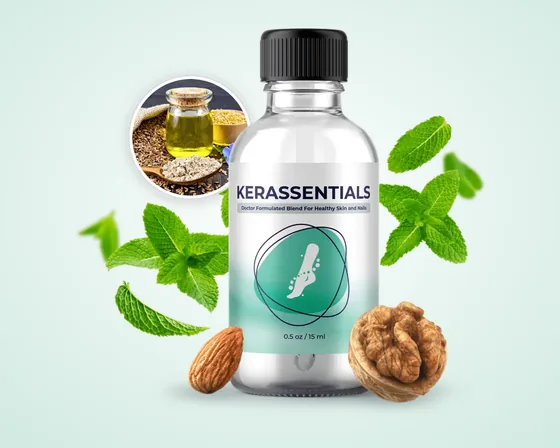 Kerassentials nail and cuticle oil bottle
